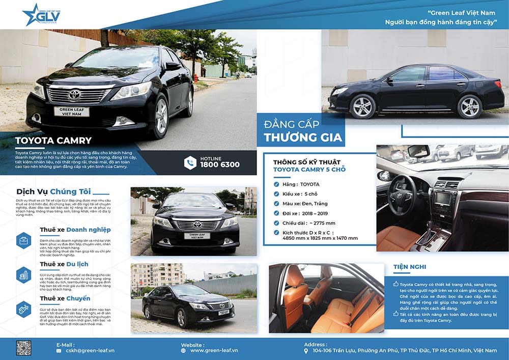 Xe Camry và Sedona GLV: lựa chọn đưa đón chuyên gia đi Bình Dương