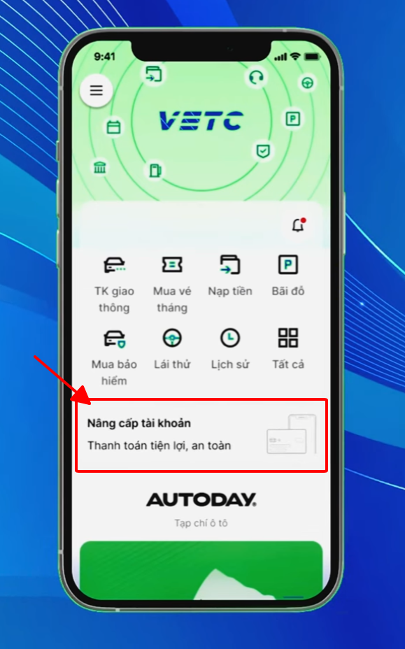 Chuyển đổi tài khoản VETC